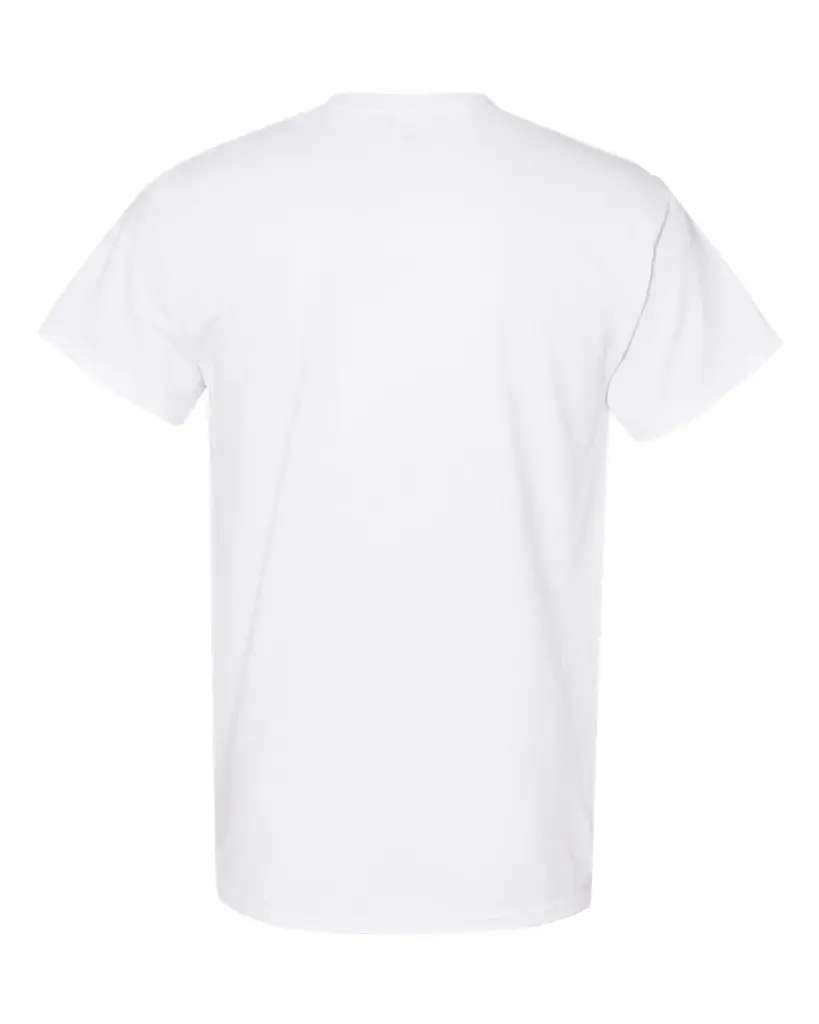 Custom Gildan Crew Neck T-Shirt - 5000 - White -Back.webp