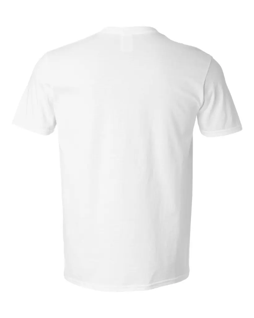 Custom Unisex Softstyle® V-Neck T-Shirt - 64V00 White Back.webp