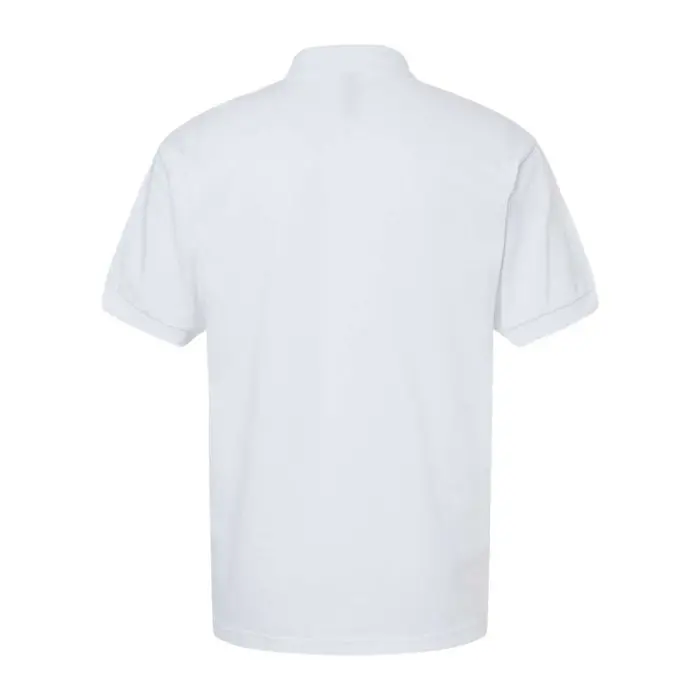 Custom Unisex DryBlend® Jersey Polo - 8800 White back.webp