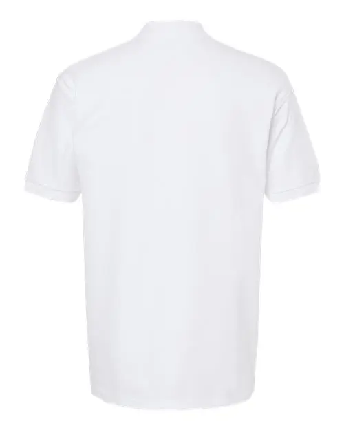 Ring-Spun Piqué Polo - 7002 White Back.webp