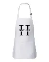 Full-Length Apron with Pouch Pocket White Demo.webp