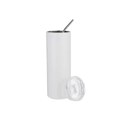 Custom Stainless Steel Tumbler with Straw & Lid - 20oz 